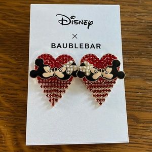 Disney Baublebar Mickey & Minnie Mouse Heart Earrings